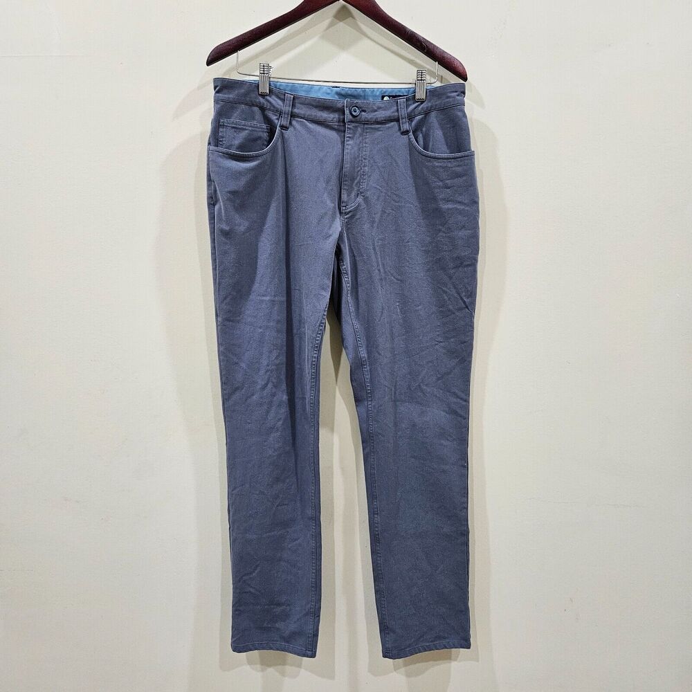 Sunswell Mens R&R Pant Size 35 Gray Travel Stretch Comfort Slim Fit Cotton Blend